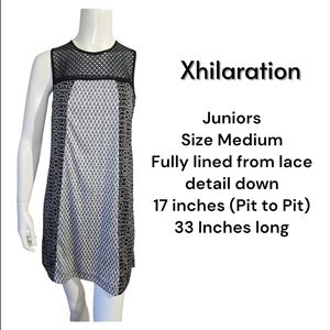 Xhilaration Black and White Lace Dress